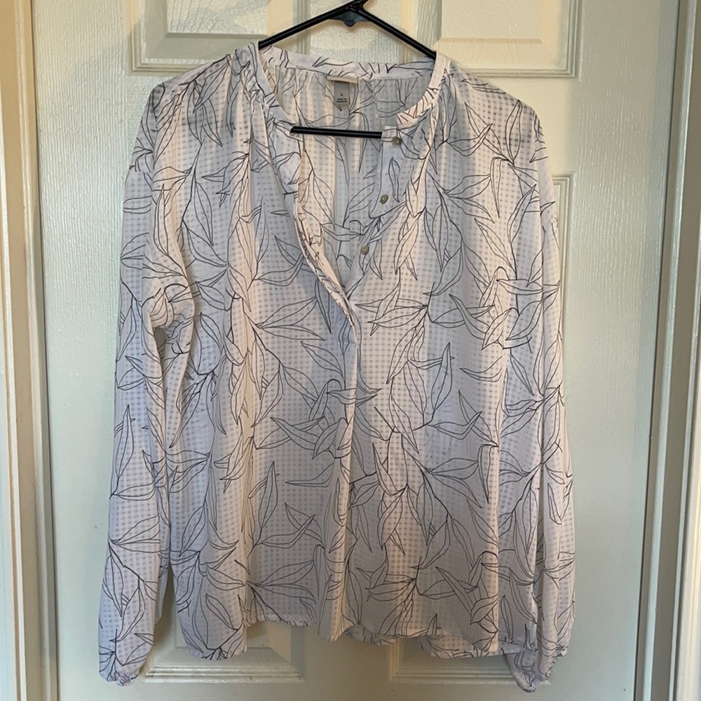 Black and White Blouse